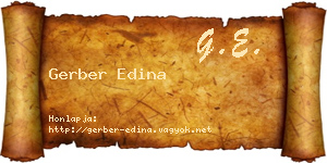 Gerber Edina névjegykártya
